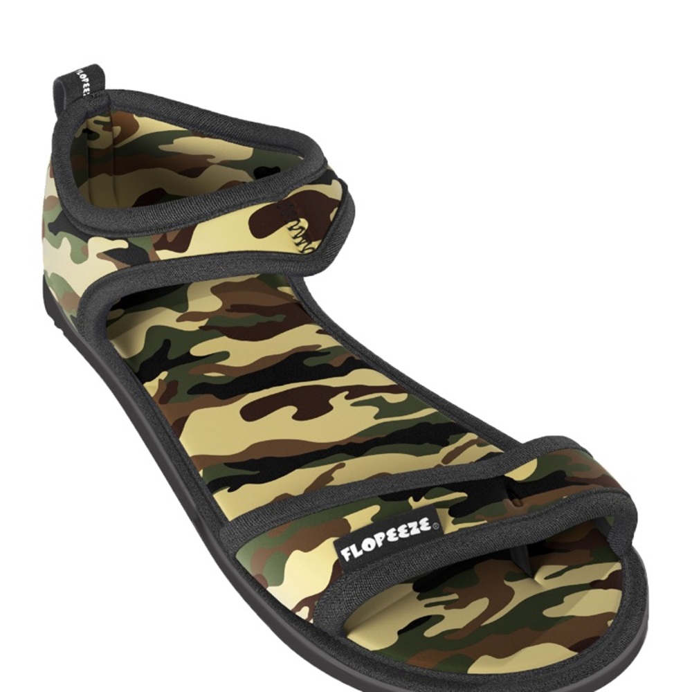 Flopeeze Mens 7/8 NWT Camouflage Sandals Funwear